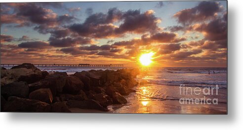 Dramatic Ocean Beach Sunset Over San Diego Shore