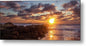 Dramatic Ocean Beach Sunset Over San Diego Shore